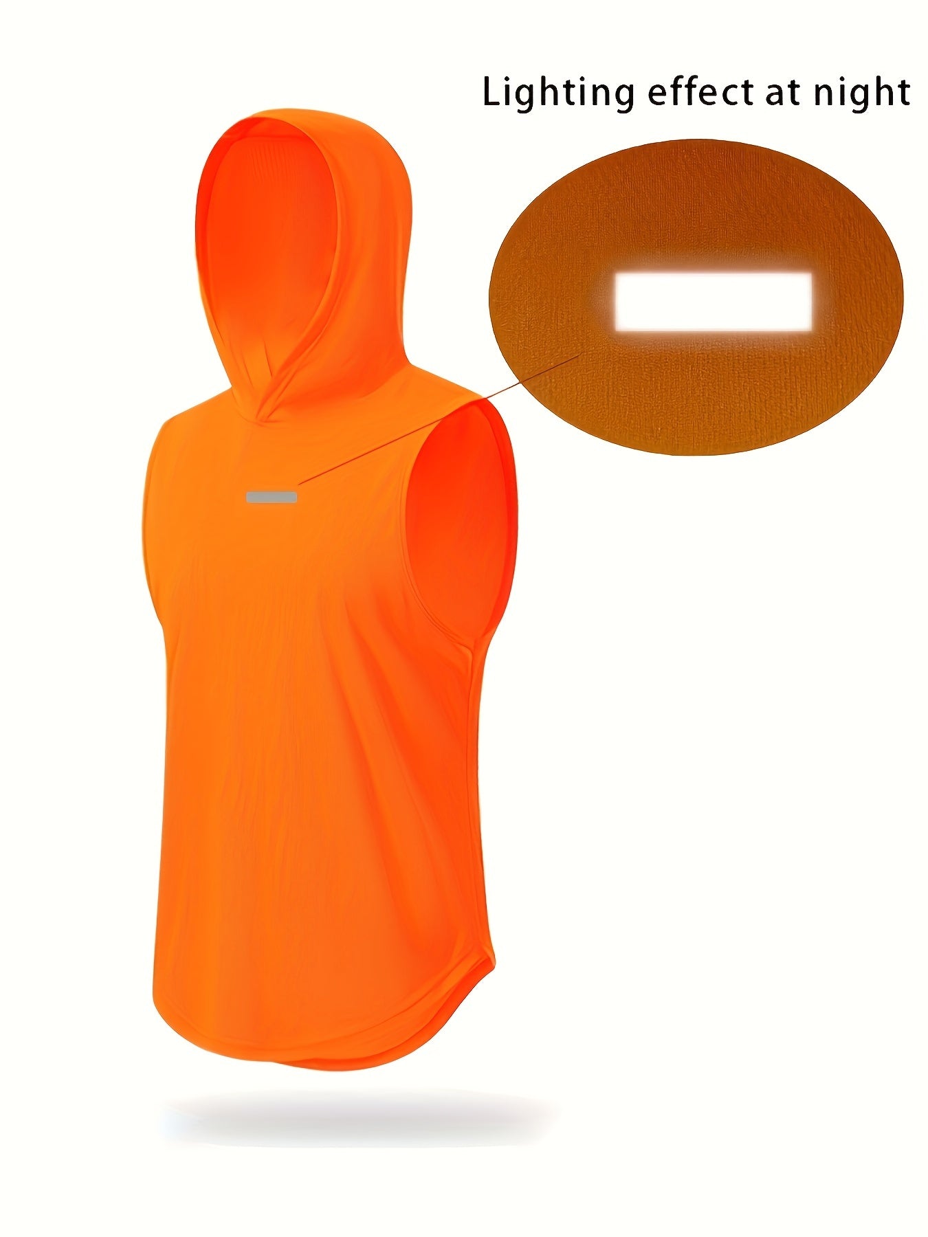 Men's Sleeveless Hooded Sweatshirt Athletic Quick Dry Stretch