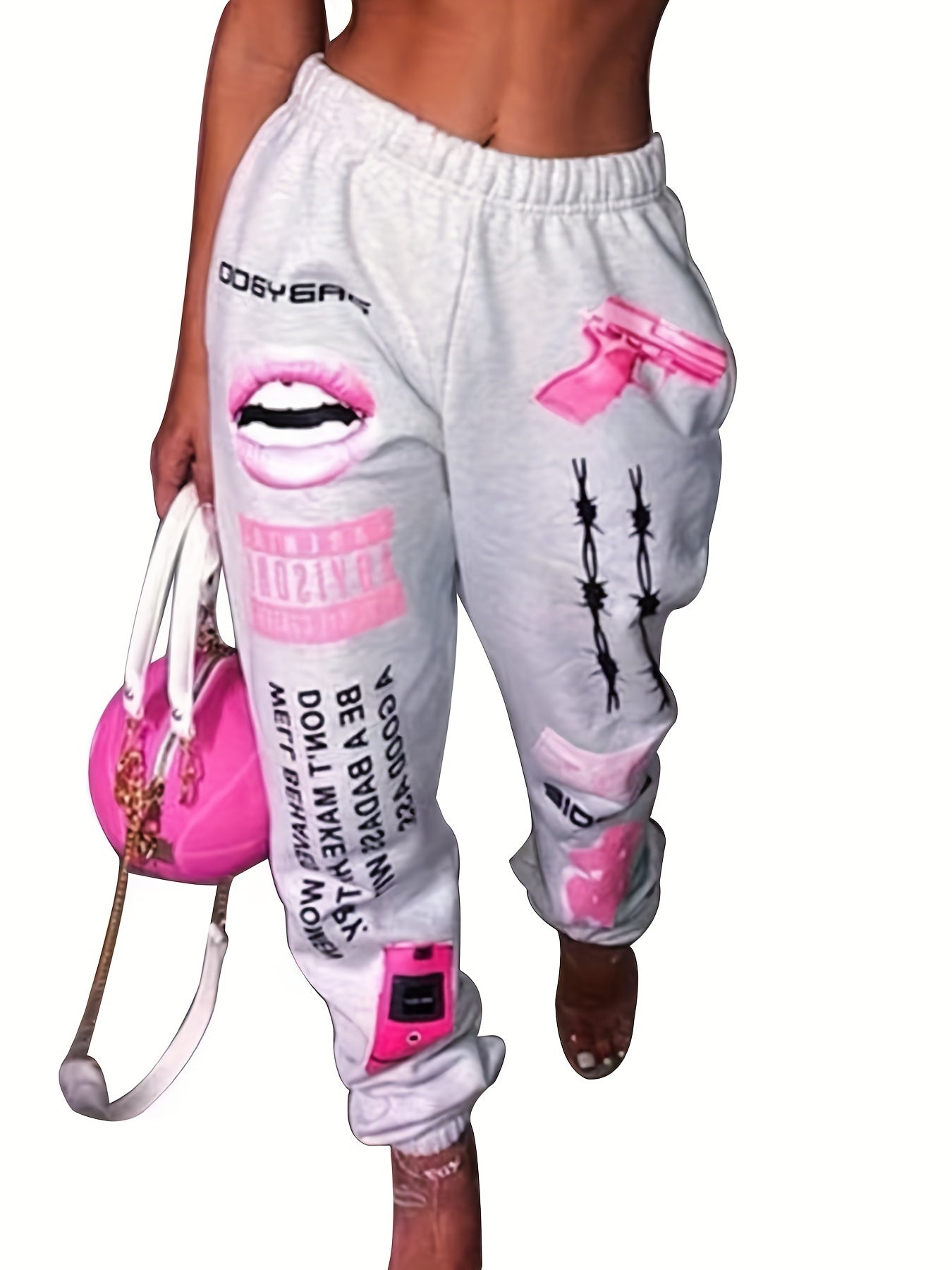 Y2K Streetwear Sweatpants Casual Sports Pants Women's Clothing