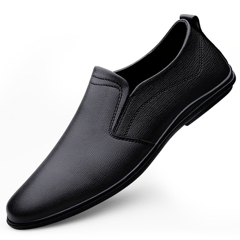 Men Leather Loafer Shoes Slip On Lightweight Dress Shoes
