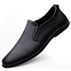 Men Leather Loafer Shoes Slip On Lightweight Dress Shoes