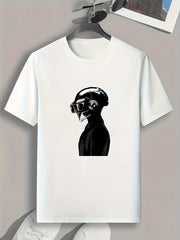 Helmet Man Pattern Print Men's Comfy Sports T shirt Graphic Tee