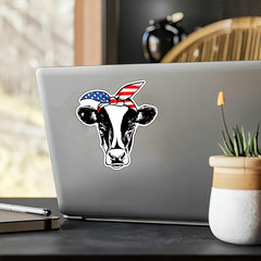 American Flag Papal Cow Computer Vinyl Sticker
