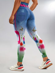 Women's Jeans Yoga Leggings High Waist Outdoor Workout