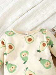 Baby Boys Girls Cartoon Graphic Pajama Set