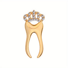 Rhinestone Tooth Pin Brooch Jewelry for Clothes Bags Jackets Hat