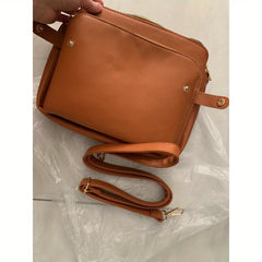 Large Capacity Crossbody Shoulder Bag for Commuting Travel Red