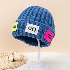 Solid Knitted Beanie Hat for Women