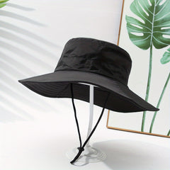 Waterproof Fisherman Hat with Chin Strap, Foldable Bucket Hat for Hiking