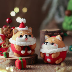 Wool Needle Felting Kit for Beginner Cat and Dog Plush Toys DIY Craft Material