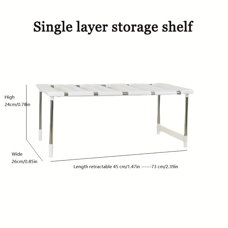 1pc Stainless Steel Storage Rack Shoe Rack Cabinet Holder Home Closet Organizer