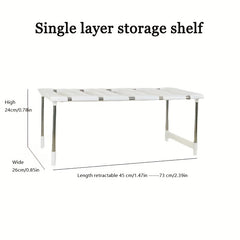 1pc Stainless Steel Storage Rack Shoe Rack Cabinet Holder Home Closet Organizer