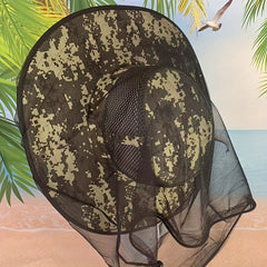 Camouflage Anti-mosquito Sunshade Fishing Hat for Men and Women