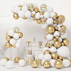 Golden Balloons Garland Arch Kit With Confetti Balloons for Party Decor