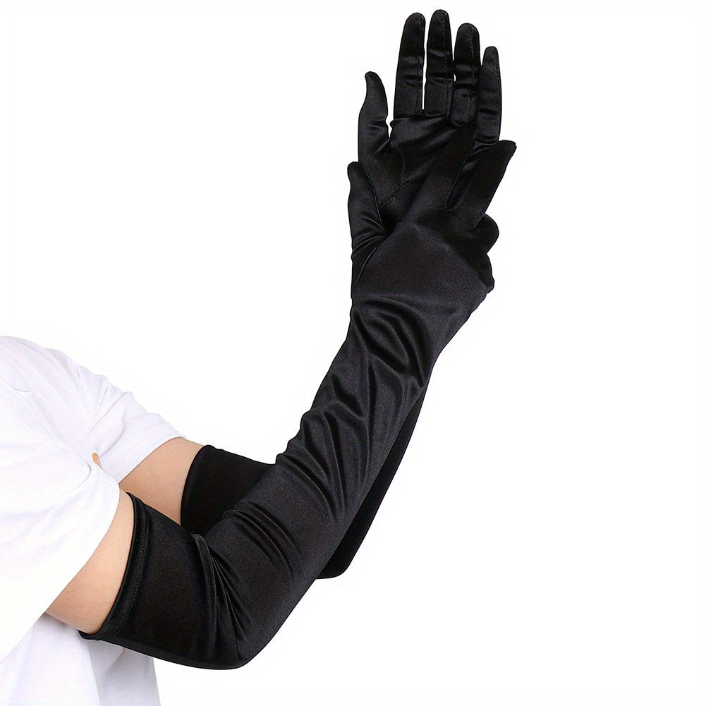 20s Satin Stretchy Gloves Masquerade Party Women's Accessori