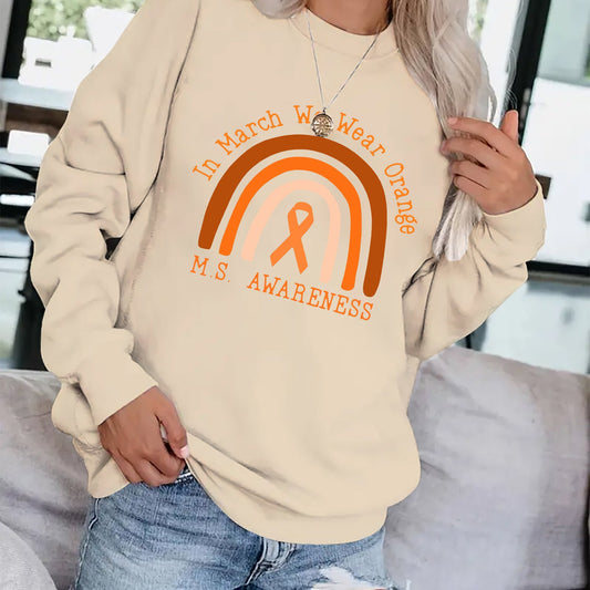 Graphic Print Pullover Sweatshirt for Women