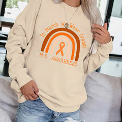 Graphic Print Pullover Sweatshirt for Women