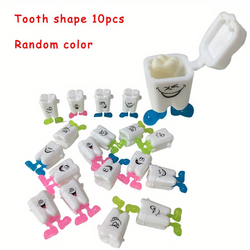 10pcs Mini Kid Baby Tooth Boxes Organizer Mouse Shape Milk Teeth Storage Boxes