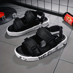 Men's Open Toe Hook And Loop Sandals Non Slip Summer Beach Shoes