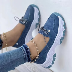 Women's Slip On Casual Shoes Breathable Low Top Lace Up Sports Sneakers
