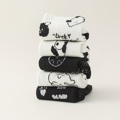 5 Pairs Girls Cartoon Animal Socks Cotton Crew Children s Socks