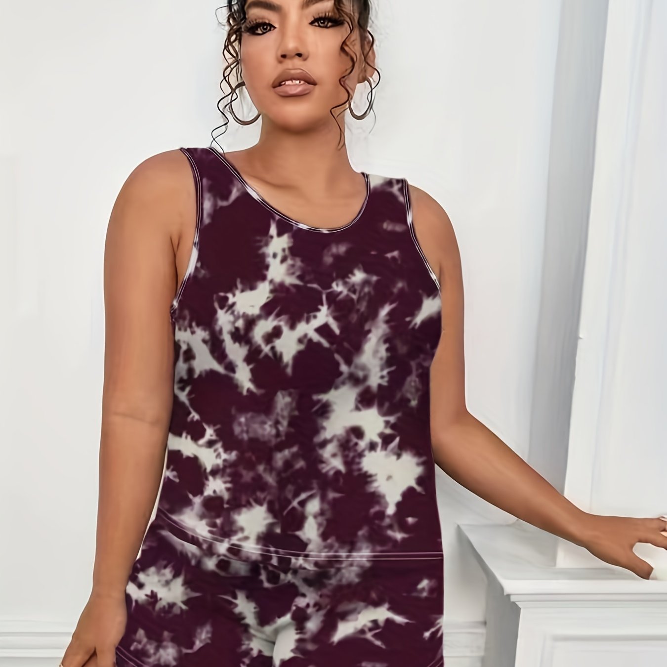 Tie Dye Tank Top & Shorts Pajama Set