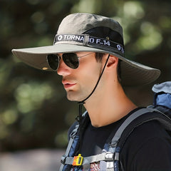 Men's Big Brim Sunscreen Hat Foldable for Outdoor Activities