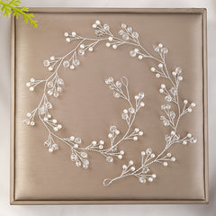 Western Wedding Hair Crown Floral Pearl Ornaments