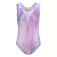 Girls Sleeveless Gymnastics Romper For Dance Yoga