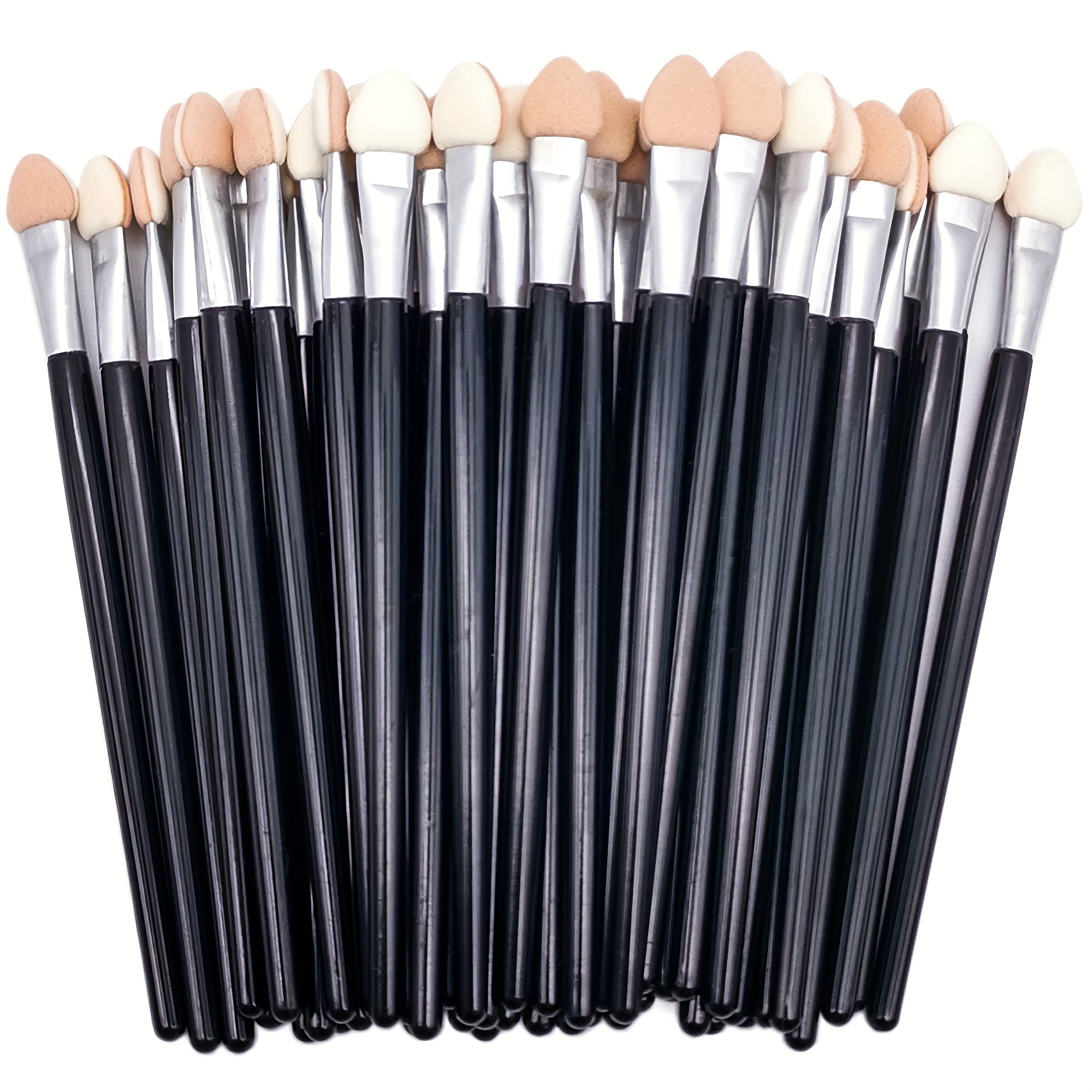 50Pcs 10 Eyeshadow Brushes Sponge Applicators For Women