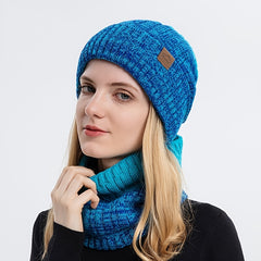 Knit Beanie Hat & Scarf Set for Winter - Warm & Thick - Perfect Gift