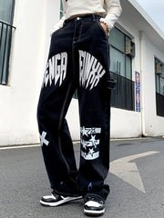 Baggy Denim Pants Wide Leg Loose Cargo Jeans