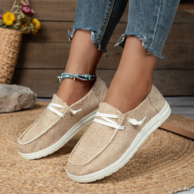 Lightweight Boat Shoes Lace Up Low Cut Casual Loafers