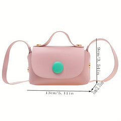Kids Mini Crossbody Bag PU Leather Small Square Coin Purse