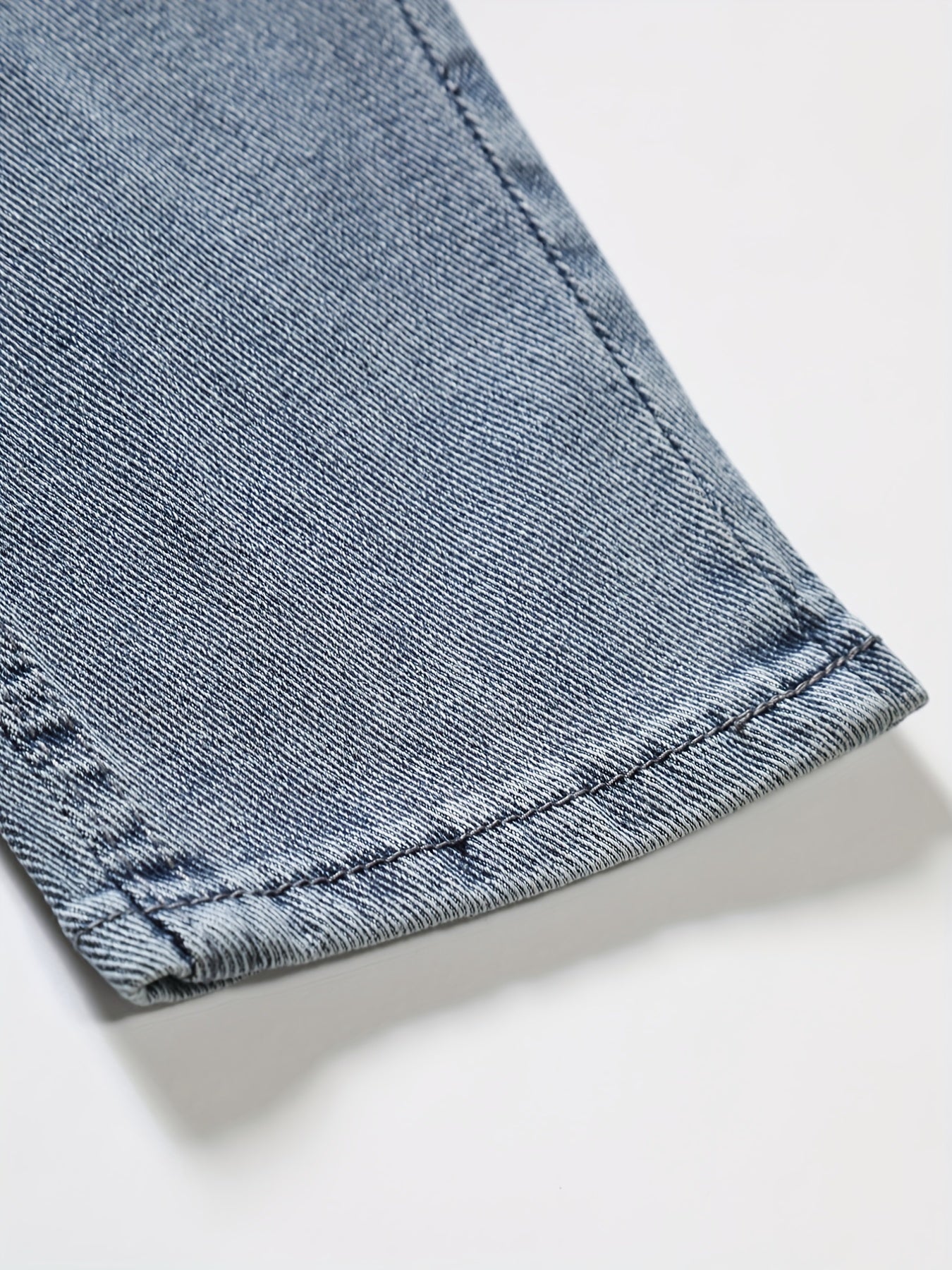 Classic Distressed Slim Fit Jeans Men's Casual Stretch Denim Pants