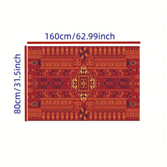 Vintage Boho Area Rug Non Slip Stain Resistant Machine Washable Carpet