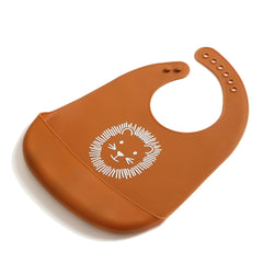 Baby Silicone Bib Lion Print Waterproof BPA Free