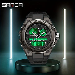 Sanda Waterproof Diving Men's Watch Sports Digital Multifunctional Watch