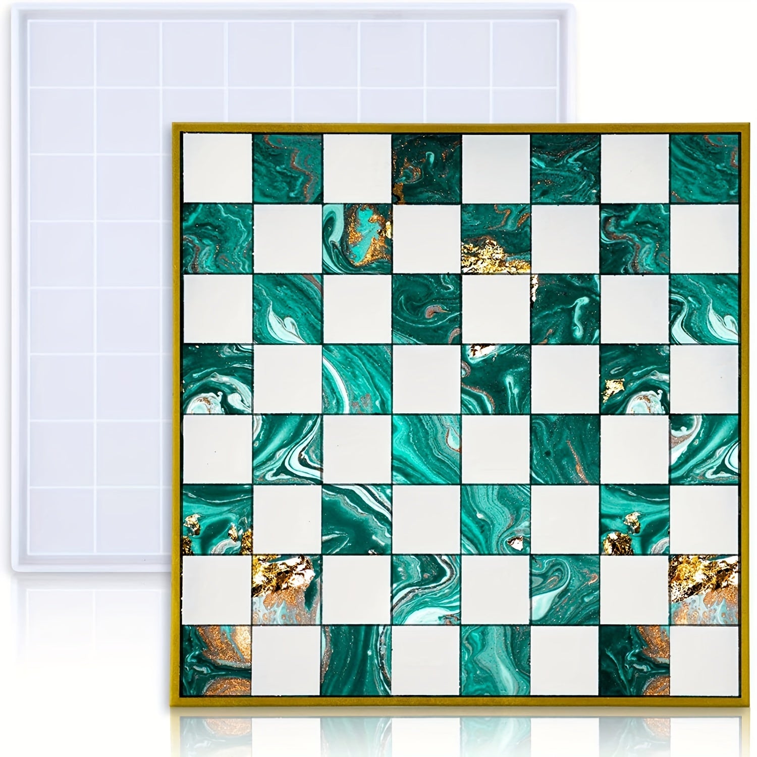 Chess Mold 31x31 Resin Casting Silicone 3D Art DIY Crafts Epoxy UV Plaster