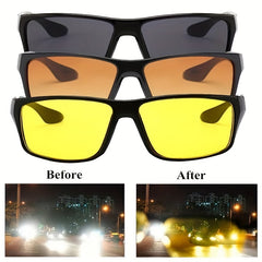 Night Vision Cycling Glasses Yellow Lens TV Sunglasses Goggles