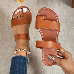 Women's Slide Sandals Open Toe Slip On Casual Summer Shoes