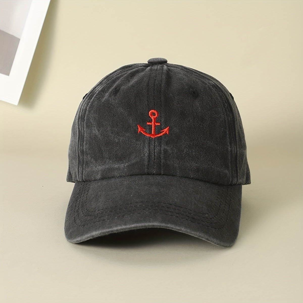 Letter Embroidery Peaked Cap Casual Soft Top Hat Cycling Fishing