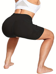 High Waist Slim Biker Shorts Casual Stretch Workout