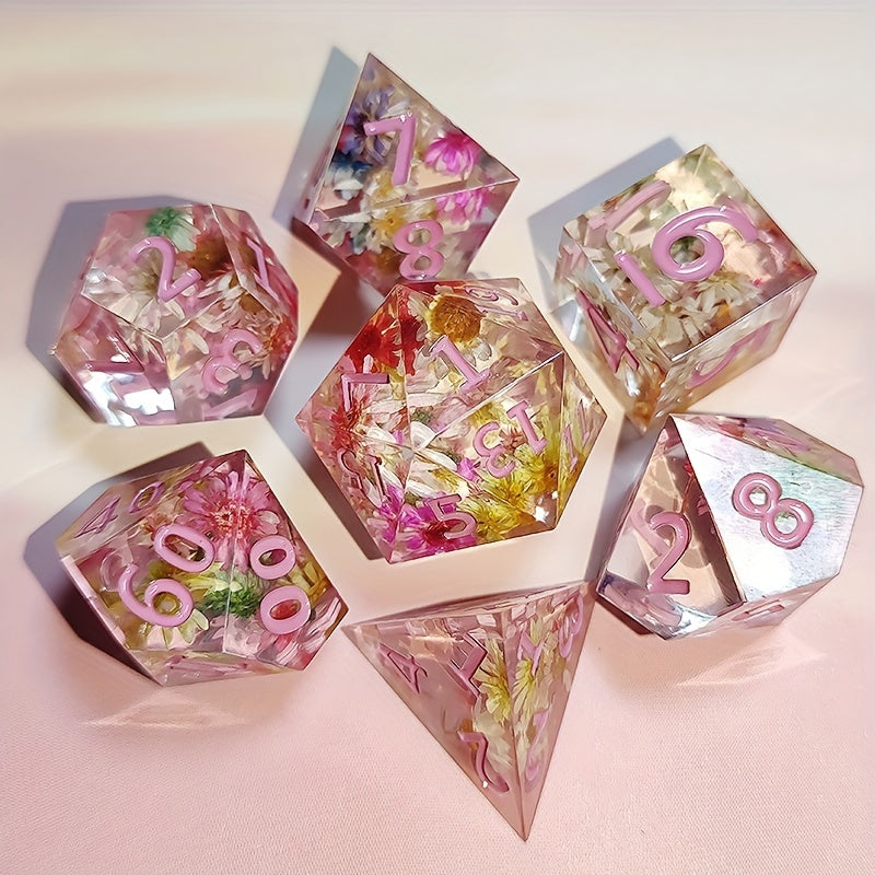 7 Piece Resin Dice Set for Table & Role Playing Games