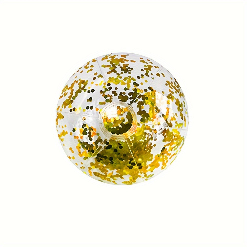 Glitter PVC Inflatable Beach Ball - Two Sizes