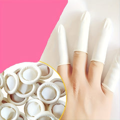 Latex Finger Cots Powder Free Beauty Tattoo Dust Beige Rub