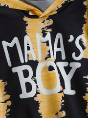 Tie Dye Boy's Hoodie & Sweatpants Set MAMAS' BOY Print Street Style Outfits