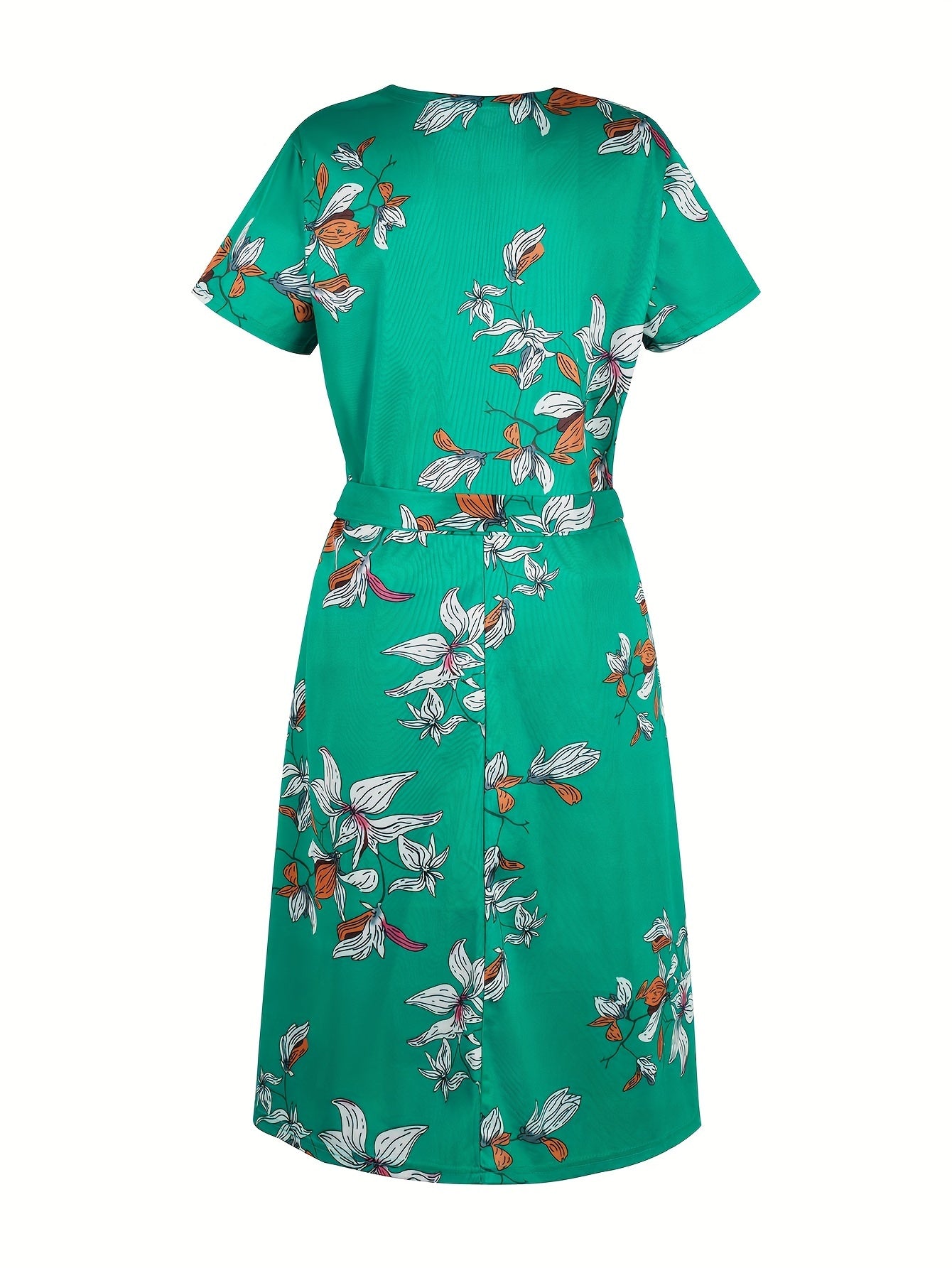 Floral Zipper Midi Dress