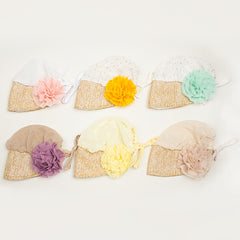 Baby Lace Breathable Sun Hat - Knitted Straw Hat for Newborns