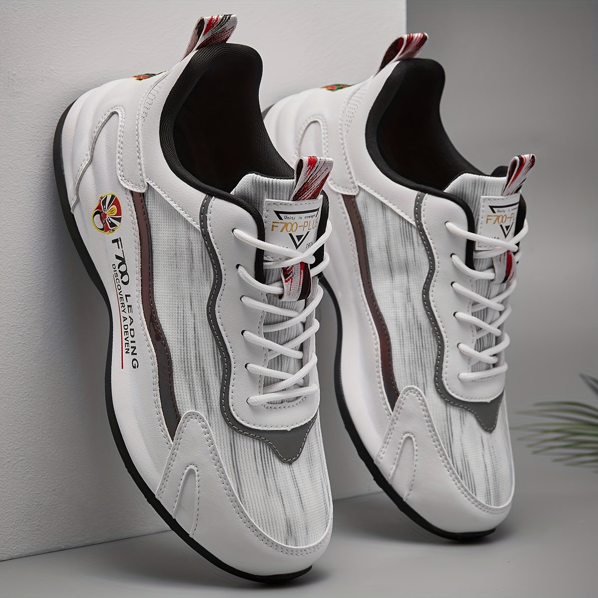 Chinese Style Block Run Shoes Reflective Stripes Soft Sole Sneakers