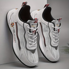 Chinese Style Block Run Shoes Reflective Stripes Soft Sole Sneakers
